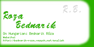 roza bednarik business card